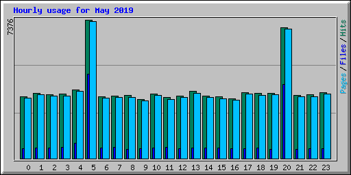 Hourly usage for May 2019