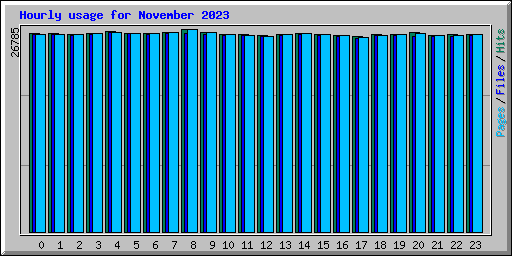 Hourly usage for November 2023