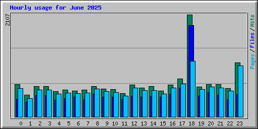Hourly usage for June 2025