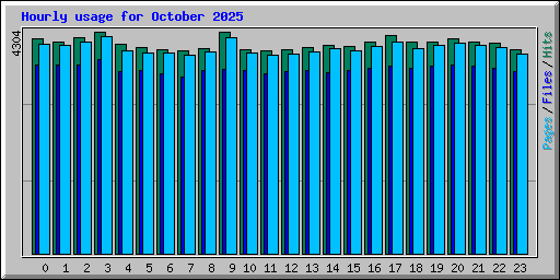 Hourly usage for October 2025