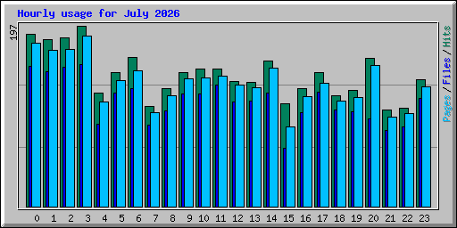 Hourly usage for July 2026